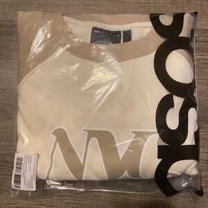 NEW - ASOS DESIGN oversized sweatshirt w/NYC print in beige COLOR:Coconut milk